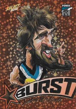 2016 Select Footy Stars - Starburst Caricatures #SB51 Justin Westhoff Front